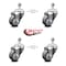 Service Caster 3 Inch Thermoplastic Rubber Wheel Swivel 1/2 Inch Threaded Stem Caster Brake, 2PK SCC-TS20S314-TPRB-121315-2-TLB-2 - alternate 3